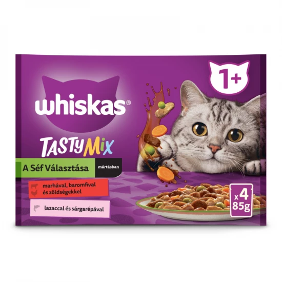 Whiskas alutasak Multipack Tasty Mix Chef´s choice mártásban 4x85g - Image 3