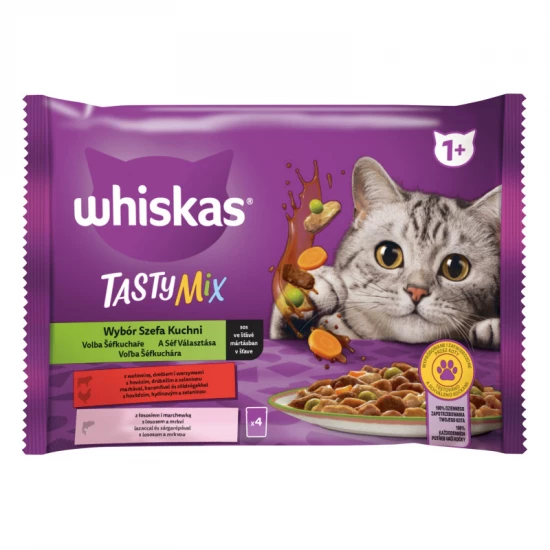 Whiskas alutasak Multipack Tasty Mix Chef´s choice mártásban 4x85g - Image 4
